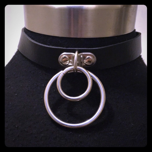 Punk Trash Royalty Jewelry Last One Double Oring Black Leather Choker Collar Poshmark Punk Trash Royalty Jewelry Last One Double Oring Black Leather Choker Collar Poshmark